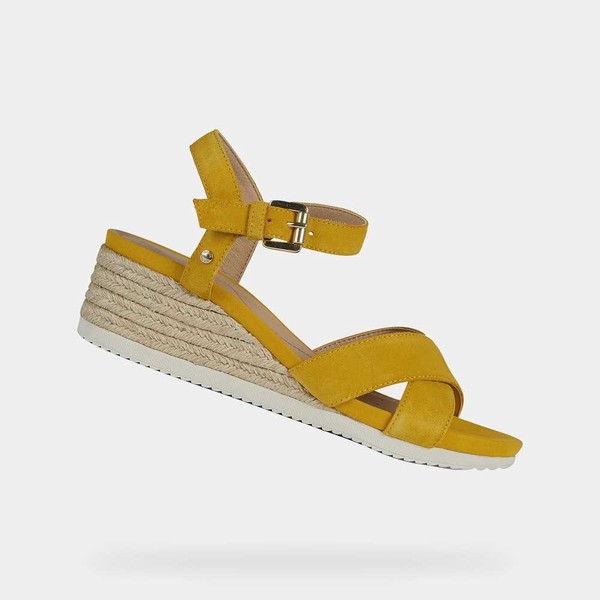 Geox Respira Light Yellow Womens Sandals SS20.4GE853